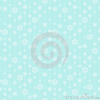 Snowflake vector seamless pattern. Vector Illustration