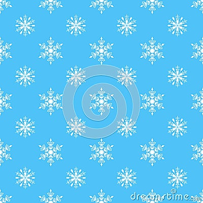 Snowflake vector seamless pattern. Vector Illustration