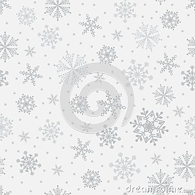 Snowflake vector seamless pattern. Vector Illustration