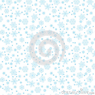 Snowflake vector seamless pattern. Vector Illustration