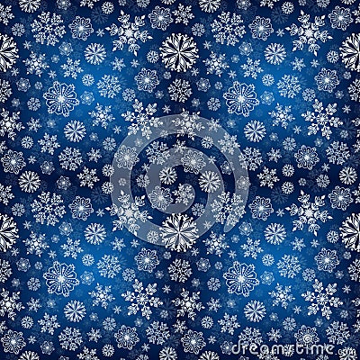 Snowflake vector seamless pattern. Vector Illustration