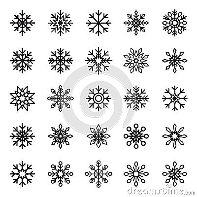 Snowflake Vector symbol graphic crystal frozen decoration for design from the background Vector Illustration