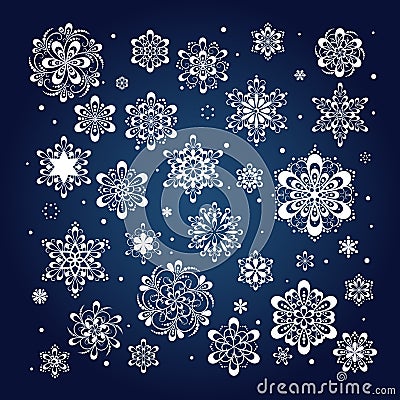 Snowflakes Vector Illustration