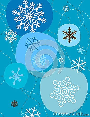 Snowflakes in blue Stock Photo