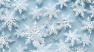 Snowflakes blur winter background Cartoon Illustration