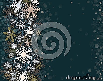 Snowflakes design for winter with place text space Vector Illustration