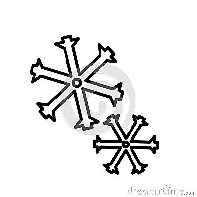 Snowflakes Icon Vector Vector Illustration