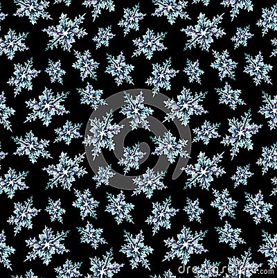 Showflakes seamless pattern Stock Photo