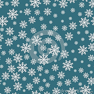 Snowflakes seamless pattern. Snowflake background decoration. Christmas pattern Vector Vector Illustration