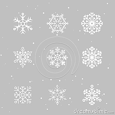 Christmas snow backround Vector Illustration