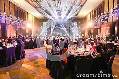 Snowflakes show party Editorial Stock Photo