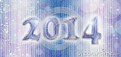 Snowing banner 2014 Stock Photo