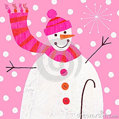 Snowman Cartoon Illustration