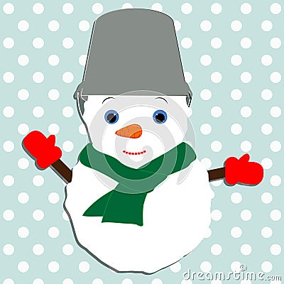 Snowman baby Vector Illustration
