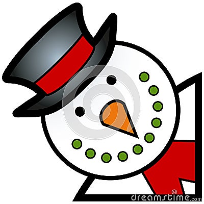 Snowman cartoon Vector Illustration