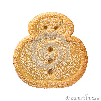 Snowman Christmas Cookie Stock Photo