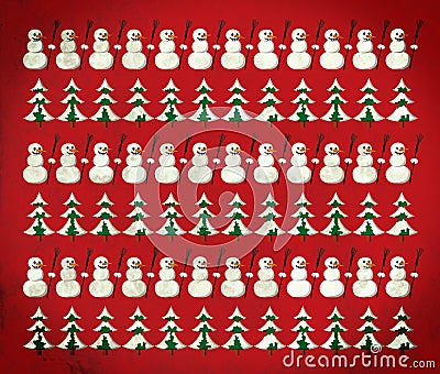 Paper Advent Christmas Tree Ornaments Pattern