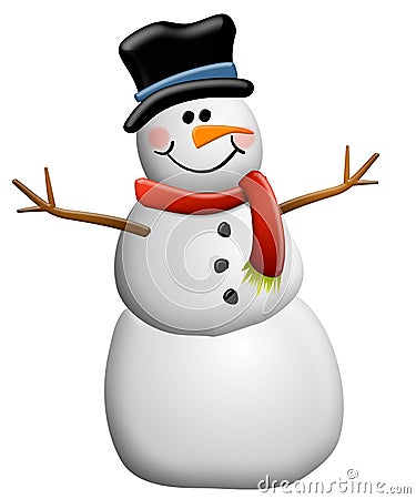 Snowman Clip Art Isolated Cartoon Illustration