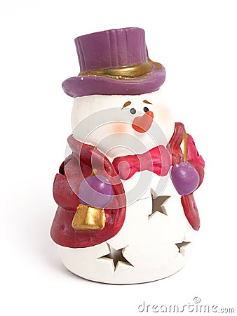 Snowman figure Stock Photo