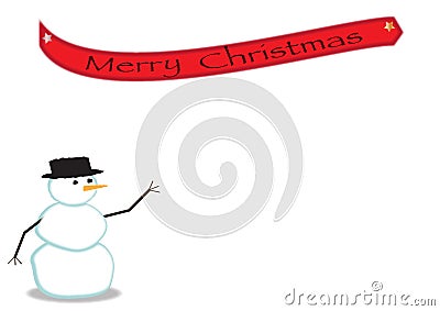 Snowman Greetings Stock Photo