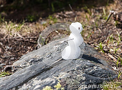 snowman high in the mountains, summer, nature reserve, Zyuratkul Stock Photo
