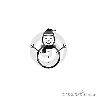 snowman logo vector icon template Vector Illustration