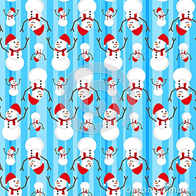 Snowman pattern Vector Illustration