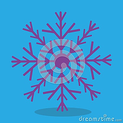 snowman snowflake purple 06 Vector Illustration