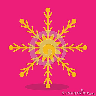 snowman snowflake yellow 10 Vector Illustration