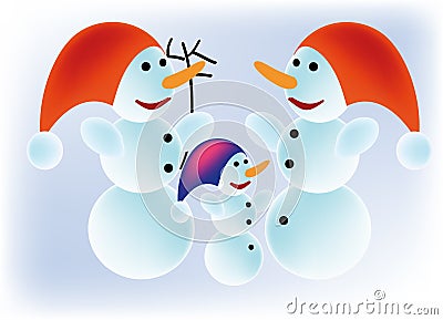 Snowmen Vector Illustration