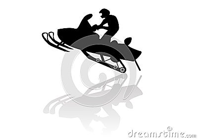 Snowmobile Vector Illustration