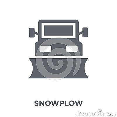 Snowplow icon from collection. Vector Illustration