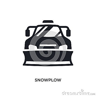 snowplow isolated icon. simple element illustration from winter concept icons. snowplow editable logo sign symbol design on white Vector Illustration