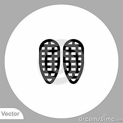 Snowshoes vector icon sign symbol Vector Illustration