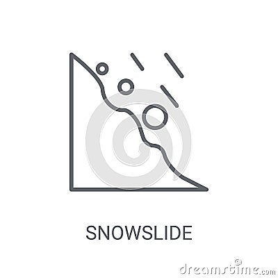 Snowslide icon. Trendy Snowslide logo concept on white backgroun Vector Illustration