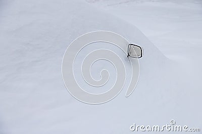 Snowstorm blizzard in Toronto, North America, that causes public transportation disruptions, traffic delays, emergency Stock Photo