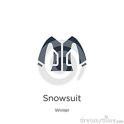 Snowsuit icon vector. Trendy flat snowsuit icon from winter collection isolated on white background. Vector illustration can be Vector Illustration