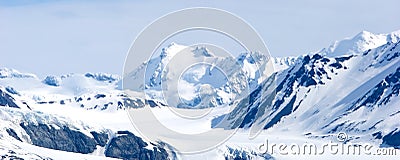 Snowy Alaska mountains Stock Photo