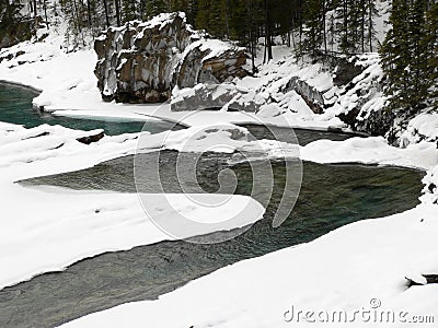 Snowy Creek Stock Photo