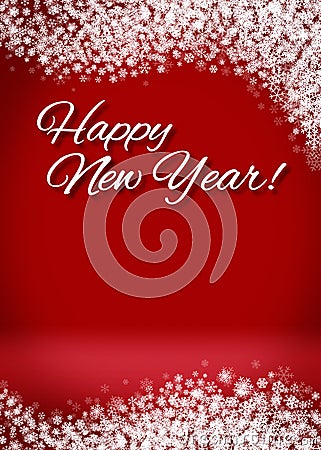 Snowy Happy New Year 3D Card Background Stock Photos - Image: 35829603