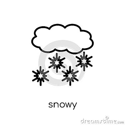 Snowy icon from collection. Vector Illustration