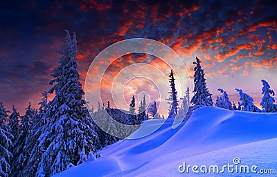 Snowy landscape Stock Photo