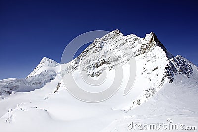 Snowy mountain Stock Photo