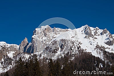 Snowy Mountain Stock Photo