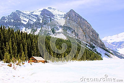 Snowy mountain countryside Stock Photo