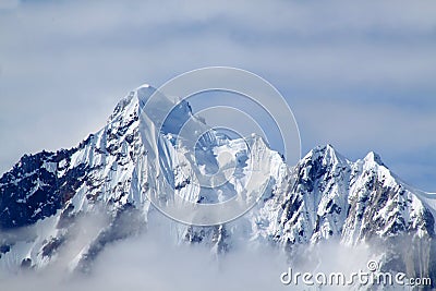 Snowy Mountain Peak Stock Photo