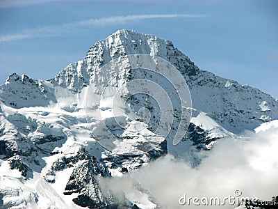 Snowy Mountain Peak Stock Photo