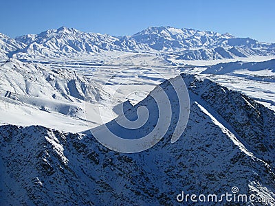 Snowy Mountains, Afghanistan Stock Photo