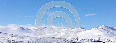 Snowy mountaintops Stock Photo