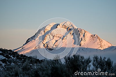 Snowy peak in Spain Stock Photo